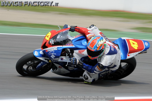 2009-05-09 Monza 3325 Superstock 600 - Free Practice - Eddi La Marra - Honda CBR600RR